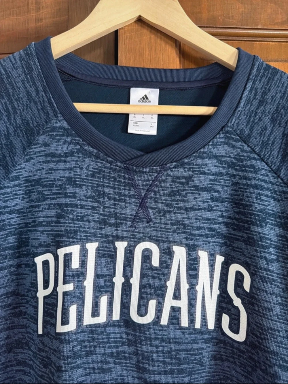 adidas Navy Heathered Pelicans Short Sleeve Tee